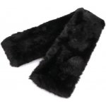 Prima-obchod kožešinová šála na provlečení černá – Zboží Dáma