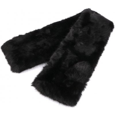 Prima-obchod kožešinová šála na provlečení černá – Zboží Dáma