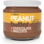 GymBeam Peanut butter with chocolate and biscuits 340 g – Sleviste.cz