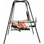 Master Series Throne Deluxe Adjustable Sling with Sex Machine Black – Zboží Dáma
