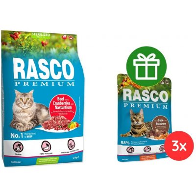 Rasco Premium Cat Sterilized hovězí brusinky lichořeřišnice 2 kg – Hledejceny.cz