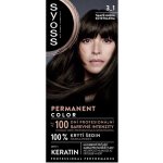 Syoss Permanent Coloration permanentní barva na vlasy 3-1 Dark Brown 50 ml – Zboží Dáma