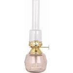 Strömshaga Skleněná petrolejová lampa Majken Ash Rose Brass Small, růžová barva, zlatá barva, čirá barva – Zbozi.Blesk.cz