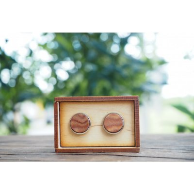 Wood Style manžetové knoflíčky kořenice – Zboží Dáma