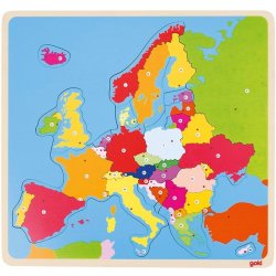 GOKI Dřevěné Mapa Evropy 35 dílků