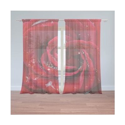 Sablio Záclony Růže: 2ks 150x250cm – Hledejceny.cz