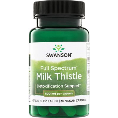 Swanson Ostropestřec Mariánský Milk Thistle 500 mg 30 kapslí – Hledejceny.cz