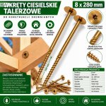 Vruty do dřeva PGB 8 x 280 mm 50 ks – Hledejceny.cz
