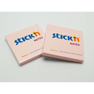 Stick´n Bloček samolepící 76x76 pastel. růžový, 100 lístků 21148 – Hledejceny.cz