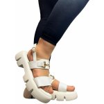 Dámské sandály bílé SP16-2 – Zboží Dáma
