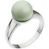 Prsteny Evolution Group s.r.o. Stříbrný prsten se Swarovski perlou pastelově zelený 35022.3 pastel green