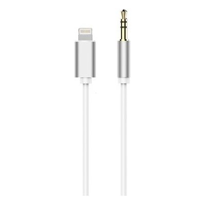 AUX kabel pro iPhone Lightning - 3,5mm jack, stříbrný – Zboží Mobilmania