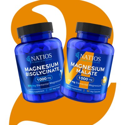 Natios Sada Magnesium Malate + Bisglycinate pro ranní energii a klidný spánek 2 x 90 kapslí – Hledejceny.cz