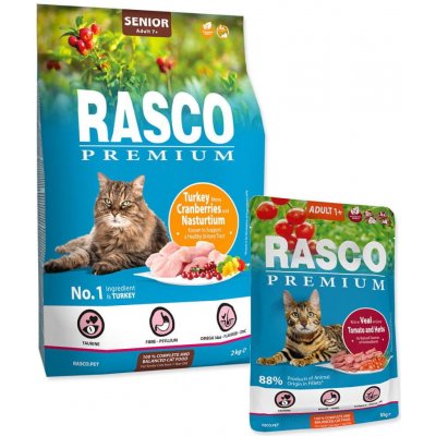 Rasco Premium Cat Senior Turkey Cranberries Nasturtium 2 kg – Zboží Mobilmania