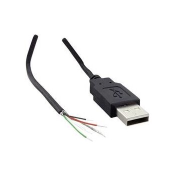 BKL Electronic 10080109 zástrčka USB 2.0 typ A, 1,8m, černý