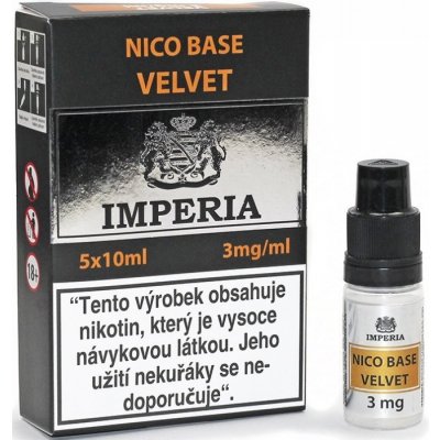 Boudoir Samadhi s.r.o. IMPERIA Báze Velvet PG20/VG80 3mg 5x10ml – Zboží Mobilmania