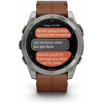 Garmin Fenix 8 AMOLED 51mm Sapphire Titanium Black/Chestnut Leather Strap 010-02905-40 – Zboží Živě