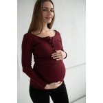 Těhotenské kojící tričko Tummy Burgundy – Sleviste.cz