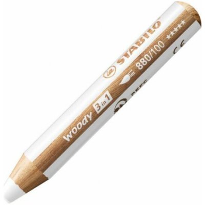 Stabilo Pastelka STABILO woody 3 v 1 barvička vodovka voskovka bílá 445840 – Hledejceny.cz