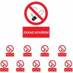 Walteco Zákaz kouření 148x210mm, formát A5, samolepka Množství: 10 ks , 20061BP2 – Zboží Mobilmania