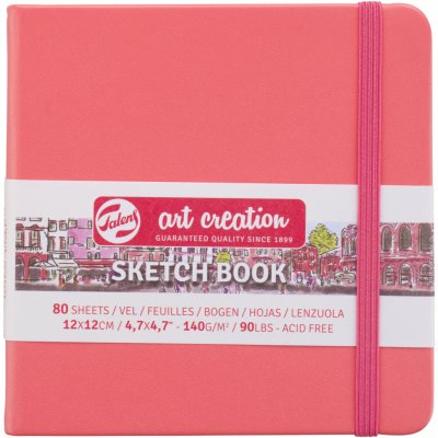 Talens Art Creation Sketchbook v pevné vazbě Coral Red 12 x 12 – Zboží Dáma