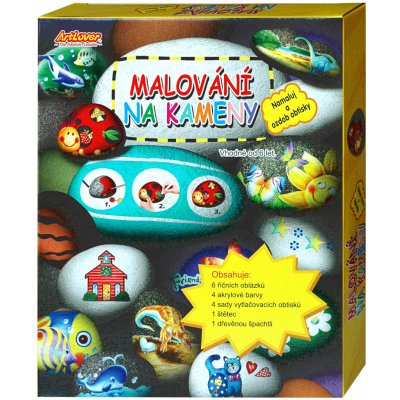 Creatoys Malování na kameny kreativní sada pro děti s barvami a obtisky – Sleviste.cz