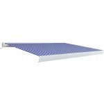 Greatstore Kazetová markýza s motorem 350 x 250 cm modro-bílá – Sleviste.cz