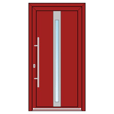OknaDvereNaMiru.cz Vchodové dveře INOX 1435 antracit 105 x 220 cm – Zboží Mobilmania