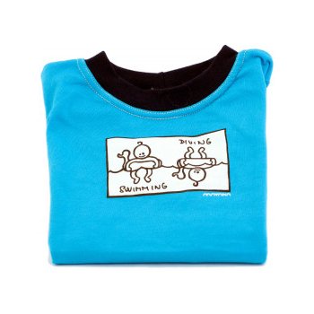 Dětské tričko Mayaka s dlouhým rukávem Swimming/Diving tyrkysové