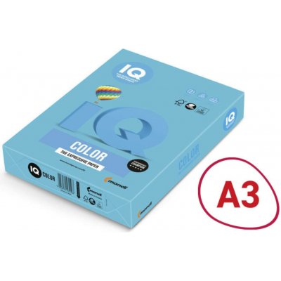 IQ Color A3 160g MB30 středně modrá 250 listů – Hledejceny.cz