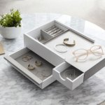 Umbra šperkovnice STOWIT nikl 290245670 bílá – Zboží Mobilmania