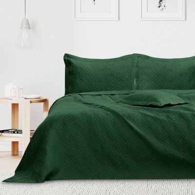 AmeliaHome přehoz na postel OPHELIA lahvově zelený 260 x 280 cm