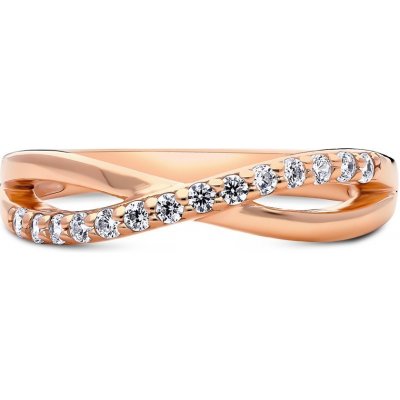 Emporial prsten Zirkonová linie růžové zlato MA R0431