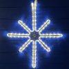 Vánoční osvětlení DECOLED LED světelná hvězda polaris závěsná 38 x 65 cm teple bílá