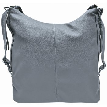 Velký středně šedý kabelko-batoh s bočními kapsami