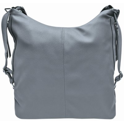 Velký středně šedý kabelko-batoh s bočními kapsami – Zboží Mobilmania