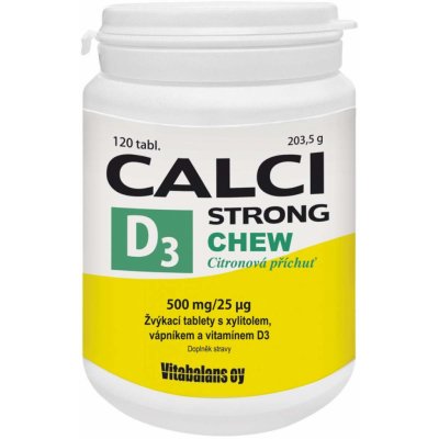 Vitabalans Calci Strong Chew+Vit.D3 120 tablet – Hledejceny.cz