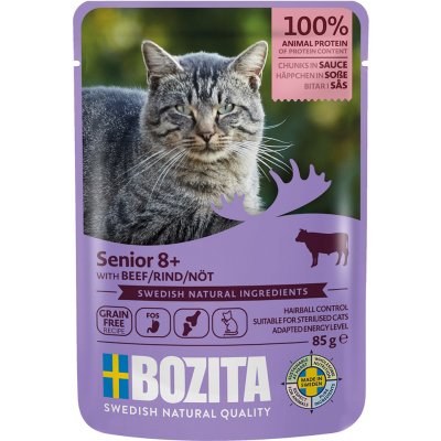 Bozita Morsels in Sauce Senior Hovězí maso 12 x 85 g – Hledejceny.cz