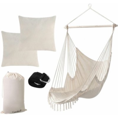 Gardlov 27388 Brazilské závěsné houpací křeslo s polštáři béžové – Zboží Dáma