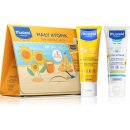 Mustela Bébé voděodolné mléko na opalování pro děti SPF50+ 40 ml + zvláčňující balzám pro děti od narození 40 ml dárková sada