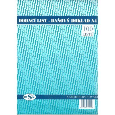 MSK 24 Dodací list A4 daňový doklad NCR – Zboží Dáma