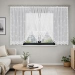 Dekorační oblouková krátká záclona na žabky ROZALIA 160 bílá 450x160 cm MyBestHome – Hledejceny.cz