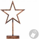 Nexos 43014 Vánoční dekorace Hvězda bronzová 39 cm 20 LED – Hledejceny.cz