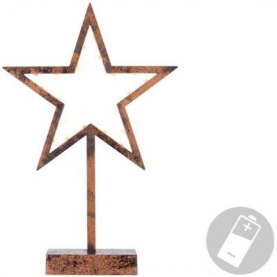 Nexos 43014 Vánoční dekorace Hvězda bronzová 39 cm 20 LED – Hledejceny.cz