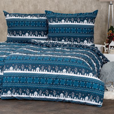 4Home bavlna povlečení Winter village 140x220 70x90 – Sleviste.cz