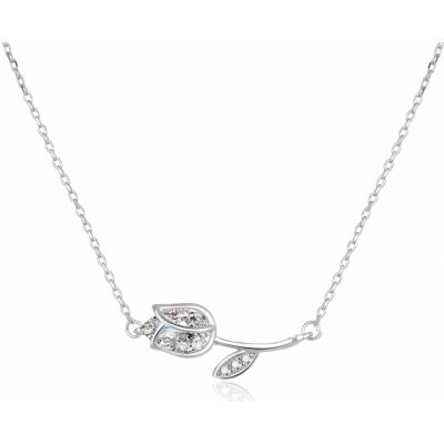 Beneto Romantický stříbrný s čirými zirkony AGS486/47L – Zboží Dáma