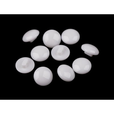 Pro Háčkování Knoflík kulatý s očkem 10 mm bílý – Sleviste.cz