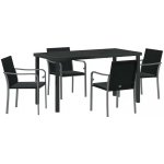 Omaxi 639806 Zahradní jídelní souprava 5 pcs Černá Poly ratan – Hledejceny.cz
