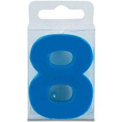 Stadter Svíčka ve tvaru číslice 8 mini modrá