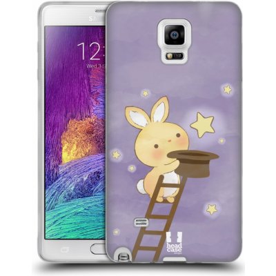 Pouzdro HEAD CASE Samsung Galaxy Note 4 (N910) vzor králíček a hvězdy fialová